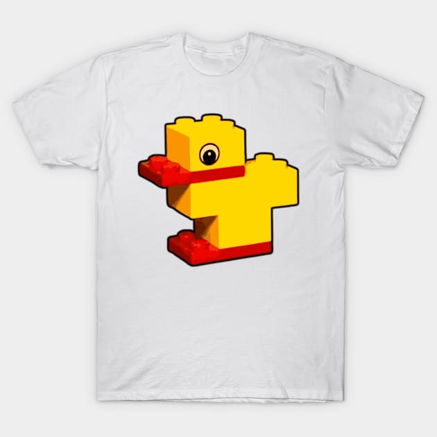 Brick Animals: Yellow Duck T-Shirt by druscilla13